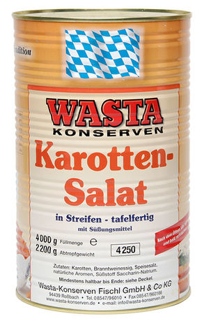 Karottensalat in Streifen, Scheiben, Würfel 5 l (auch in 11 l erhältlich)